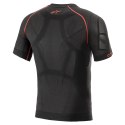 Koszulka termoaktywna krótki rękaw ALPINESTARS RIDE TECH V2 SS TOP SUMMER, Black Red - roz. M/L (NEW)