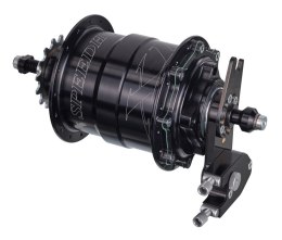 Piasta ROHLOFF SPEEDHUB 500/14 A12 DB OEM2 XL 32 otw. Czarna, Zestaw (Pod Sztywną Oś/Hamulec Tarczowy/Adapter OEM2/O.L.D.177mm) 