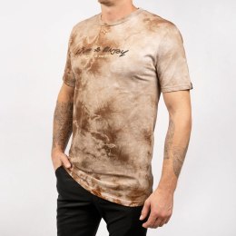T-shirt FASTHOUSE Emil Johansson Live And Enjoy Tee, Tie Dye Brown/White - roz. XL