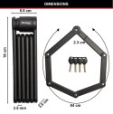 Zapięcie rowerowe MASTERLOCK FOLDING 8335 czarne (NEW 2024)