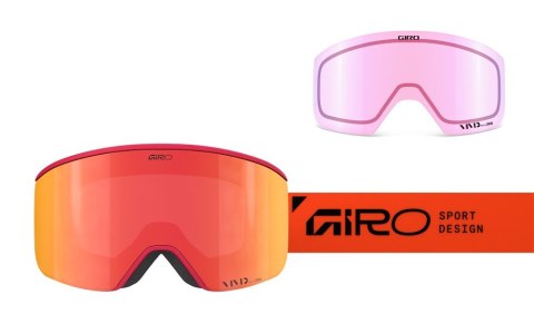 Gogle zimowe GIRO AXIS GLACIER ORANGE STACKED (Szyba lustrzana kolorowa VIVID-Carl Zeiss EMBER 19-42% S2 + Szyba lustrzana kolor Gogle zimowe GIRO AXIS GLACIER ORANGE STACKED (Szyba lustrzana kolorowa VIVID-Carl Zeiss EMBER 19-42% S2 + Szyba lustrzana kolor