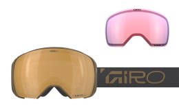Gogle zimowe GIRO COMP MIDNIGHT BROWN WORDMARK (Szyba lustrzana kolorowa VIVID-Carl Zeiss PETROL 19-42% S2 + Szyba lustrzana kol