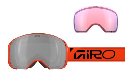 Gogle zimowe GIRO COMP ORANGE WORDMARK (Szyba lustrzana kolorowa VIVID-Carl Zeiss ONYX 8-18% S3 + Szyba lustrzana kolorowa VIVID