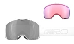 Gogle zimowe GIRO COMP WHITE WORDMARK (Szyba lustrzana kolorowa VIVID-Carl Zeiss ONYX 8-18% S3 + Szyba lustrzana kolorowa VIVID-