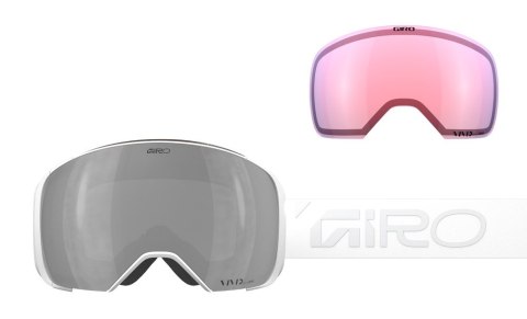 Gogle zimowe GIRO COMP WHITE WORDMARK (Szyba lustrzana kolorowa VIVID-Carl Zeiss ONYX 8-18% S3 + Szyba lustrzana kolorowa VIVID- Gogle zimowe GIRO COMP WHITE WORDMARK (Szyba lustrzana kolorowa VIVID-Carl Zeiss ONYX 8-18% S3 + Szyba lustrzana kolorowa VIVID-