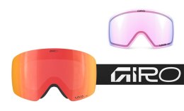 Gogle zimowe GIRO CONTOUR BLACK/WHITE WORDMARK (Szyba lustrzana kolorowa VIVID-Carl Zeiss EMBER 19-42% S2 + Szyba lustrzana kolo