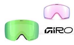 Gogle zimowe GIRO CONTOUR RS WHITE FRAGMENTS (Szyba lustrzana kolorowa VIVID-Carl Zeiss EMERALD 19-42% S2 + Szyba lustrzana kolo