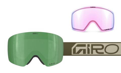 Gogle zimowe GIRO CONTOUR STONE WORDMARK (Szyba lustrzana kolorowa VIVID-Carl Zeiss ENVY 8-18% S3 + Szyba lustrzana kolorowa VIV Gogle zimowe GIRO CONTOUR STONE WORDMARK (Szyba lustrzana kolorowa VIVID-Carl Zeiss ENVY 8-18% S3 + Szyba lustrzana kolorowa VIV