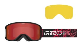 Gogle zimowe GIRO SAGEN RED BLACK ENDLESS (szyba AMBER SCARLET 19-42% S2 + szyba YELLOW 80-99% S0) (NEW 2025/2026)