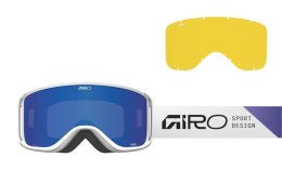 Gogle zimowe GIRO SAGEN WHITE ANGLES (szyba GREY COBALT 8-18% S3 + szyba YELLOW 80-99% S0) (NEW 2025/2026)