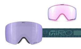 Gogle zimowe damskie GIRO CONTOUR RS PEACOCK CRYSTALS (Szyba lustrzana kolorowa VIVID-Carl Zeiss HAZE 8-18% S3 + Szyba lustrzana