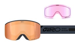 Gogle zimowe damskie GIRO ELLA INDIGO RAILS (Szyba lustrzana kolorowa VIVID-Carl Zeiss COPPER 19-42% S2 + VIVID INFRARED 43-79% 