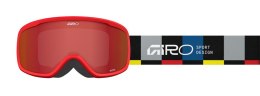 Gogle zimowe juniorskie GIRO BUSTER BLACK BLOCKS (Szyba lustrzana kolorowa AMBER SCARLET 19-42% S2) (NEW 2025/2026)