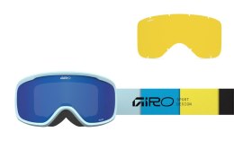 Gogle zimowe juniorskie GIRO BUSTER LIGHT BLUE BLOCKS (Szyba lustrzana kolorowa GREY COBALT 8-18% S3) (NEW 2025/2026)