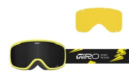 Gogle zimowe juniorskie GIRO BUSTER YELLOW BOLTS (Szyba lustrzana kolorowa ULTRA BLACK 8-18% S3) (NEW 2025/2026)
