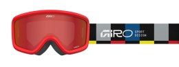 Gogle zimowe juniorskie GIRO CHICO 2.0 BLACK BLOCKS (Szyba lustrzana kolorowa AMBER SCARLET 19-42% S2) (NEW 2025/2026)