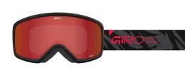 Gogle zimowe juniorskie GIRO STOMP BLACK RUSH (szyba AMBER SCARLET 19-42% S2) (NEW 2025/2026)