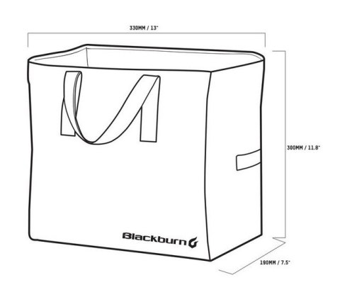 Torba na bagażnik BLACKBURN LOCAL GROCERY PANNIER black, wodoodporna, 16L (NEW 2025) Torba na bagażnik BLACKBURN LOCAL GROCERY PANNIER black, wodoodporna, 16L (NEW 2025)