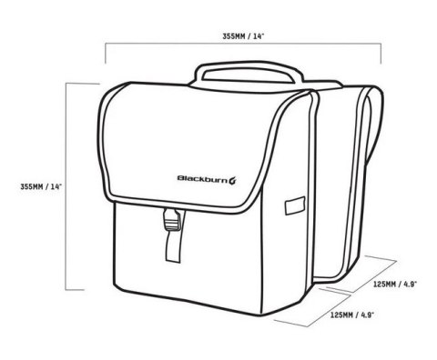 Torba na bagażnik BLACKBURN LOCAL SADDLE BAG PANNIER, wodoodporna, 13L, Zestaw 2 szt. (NEW 2025) Torba na bagażnik BLACKBURN LOCAL SADDLE BAG PANNIER, wodoodporna, 13L, Zestaw 2 szt. (NEW 2025)