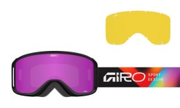 Gogle zimowe GIRO SAGEN BLACK ANGLES (szyba AMBER PINK 19-42% S2 + szyba YELLOW 80-99% S0) (NEW 2025/2026)