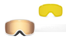Gogle zimowe damskie GIRO MOXIE WHITE STACKED (szyba AMBER GOLD 19-42% S2 + YELLOW 80-99% S0) (NEW 2025/2026)