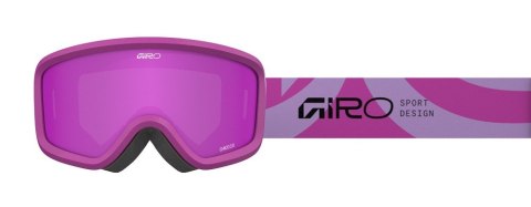 Gogle zimowe juniorskie GIRO CHICO 2.0 MAUVE FLOW (Szyba lustrzana kolorowa AMBER PINK 19-42% S2) (NEW 2025/2026)