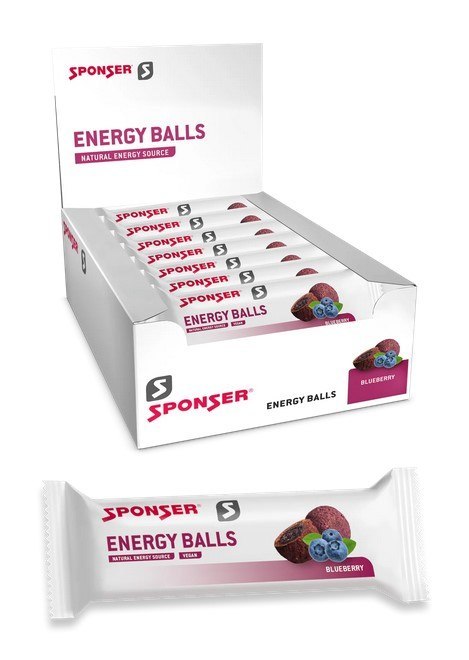 Przekąska SPONSER ENERGY BALLS Blueberry (pudełko 18szt x 45g) (NEW 2025)
