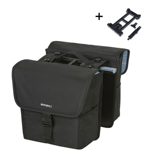 Sakwa miejska podwójna BASIL GO DOUBLE BAG MIK 32L MIK System (ready to go) solid black (NEW 2025) Sakwa miejska podwójna BASIL GO DOUBLE BAG MIK 32L MIK System (ready to go) solid black (NEW 2025)