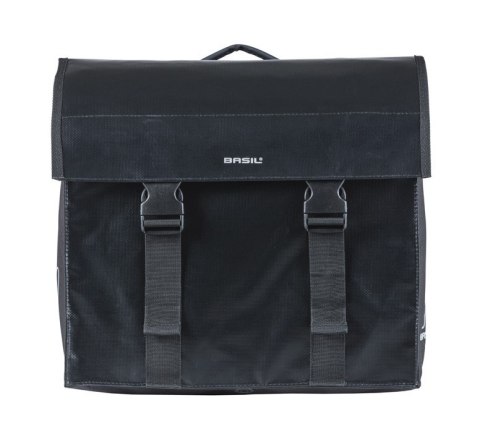 Sakwa miejska podwójna BASIL URBAN LOAD DOUBLE PANNIER BAG 48-53L, MIK System (ready to go), 100% wodoodporna, black/black (NEW Sakwa miejska podwójna BASIL URBAN LOAD DOUBLE PANNIER BAG 48-53L, MIK System (ready to go), 100% wodoodporna, black/black (NEW