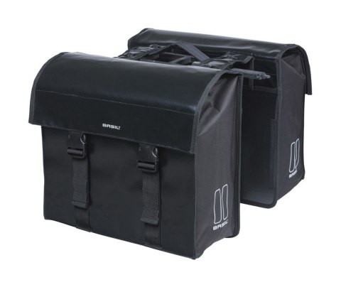 Sakwa miejska podwójna BASIL URBAN LOAD DOUBLE PANNIER BAG 48-53L, MIK System (ready to go), 100% wodoodporna, black/black (NEW Sakwa miejska podwójna BASIL URBAN LOAD DOUBLE PANNIER BAG 48-53L, MIK System (ready to go), 100% wodoodporna, black/black (NEW