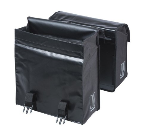 Sakwa miejska podwójna BASIL URBAN LOAD DOUBLE PANNIER BAG 48-53L, MIK System (ready to go), 100% wodoodporna, black/black (NEW Sakwa miejska podwójna BASIL URBAN LOAD DOUBLE PANNIER BAG 48-53L, MIK System (ready to go), 100% wodoodporna, black/black (NEW